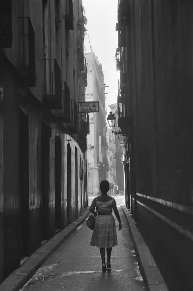 Vintage Barcelona photograph - historical street scene from 1970s Spain featured in Everything Worth Counting