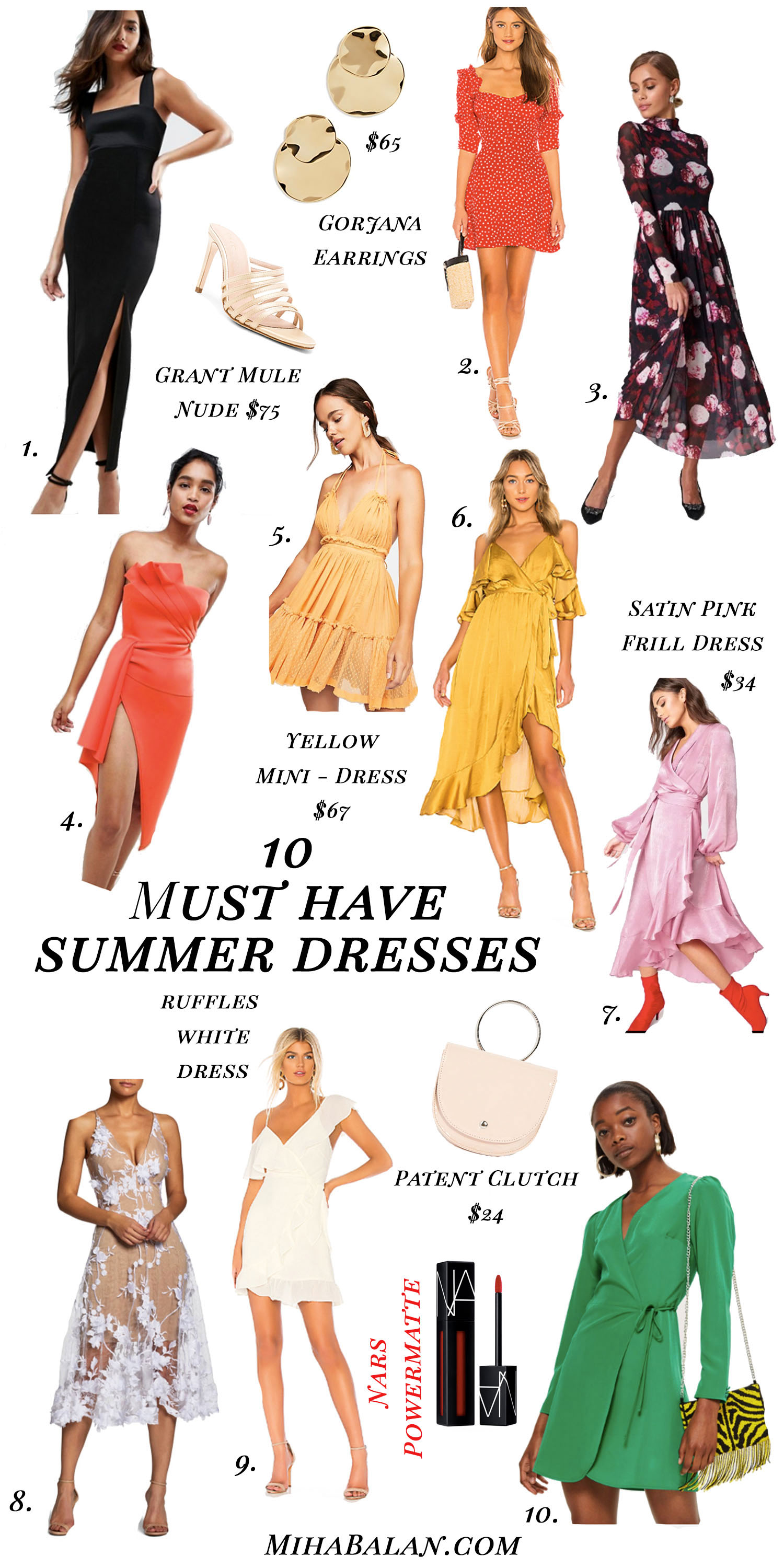 10 summer must have dresses, summer essentials, evening dresses, wedding dresses, casual dresses, stylish dresses
