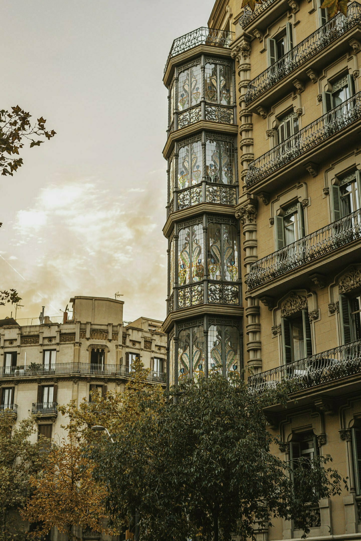 Barcelona Building facade photography, Eixample, Barcelona, arhitectural photography