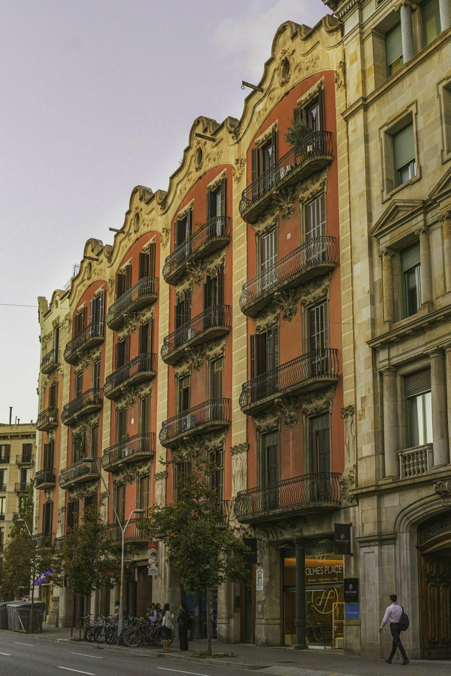 Eixample neighbourhood in Barcelona, photography of streets and arhitectural buildings in Barcelona